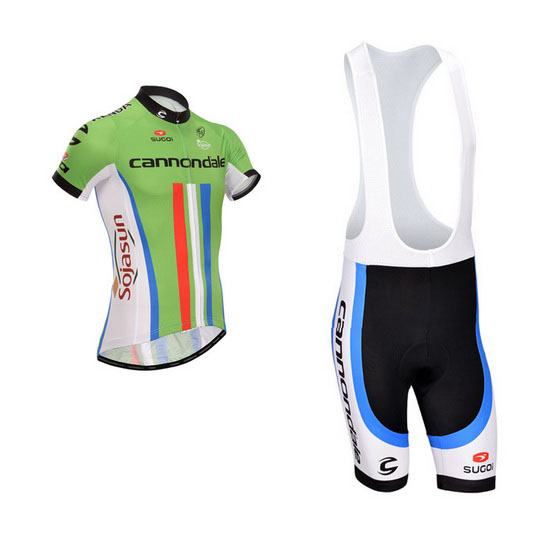 2014 Maillot Cannondale Tirantes Mangas Cortas verde